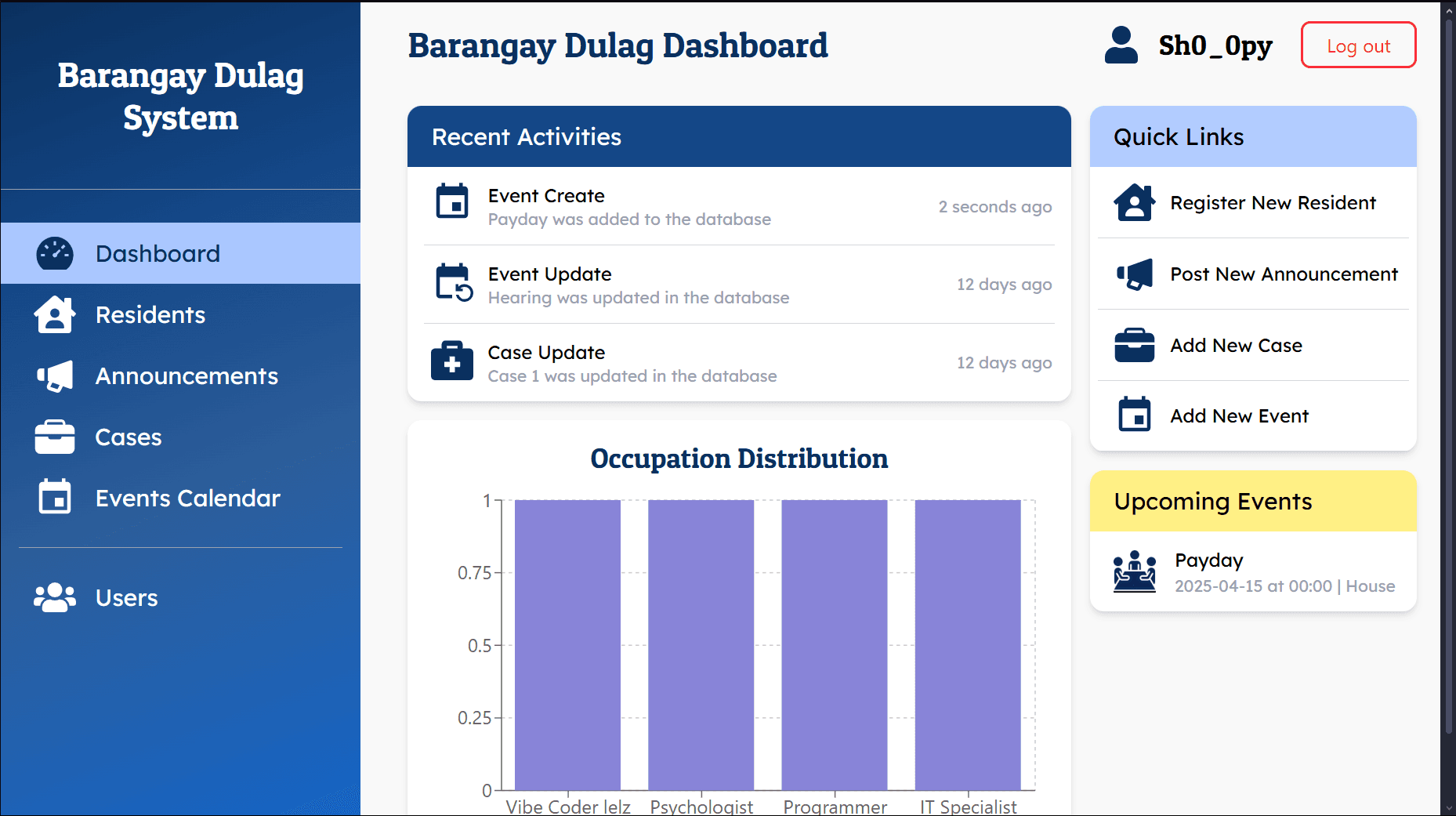 Barangay Dulag Profiling System Image 8