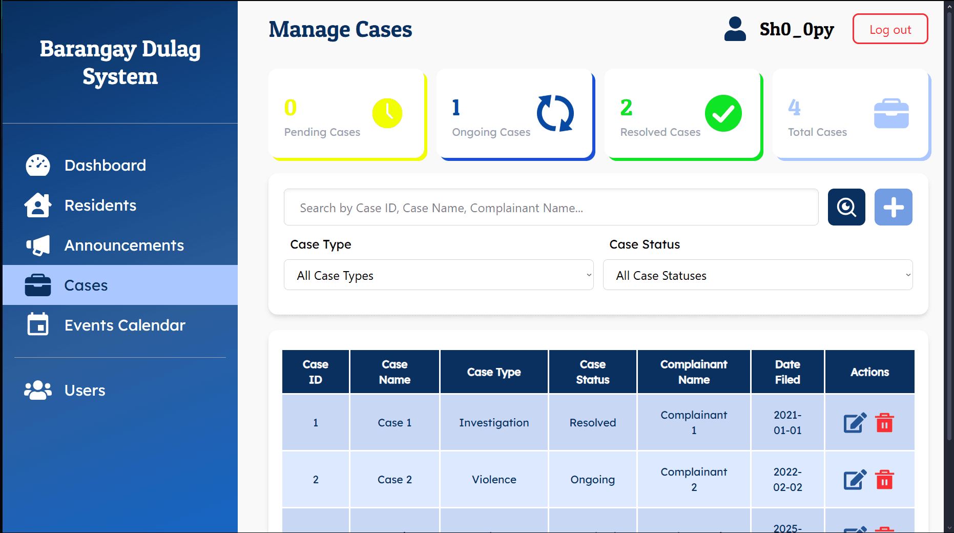 Barangay Dulag Profiling System Image 12