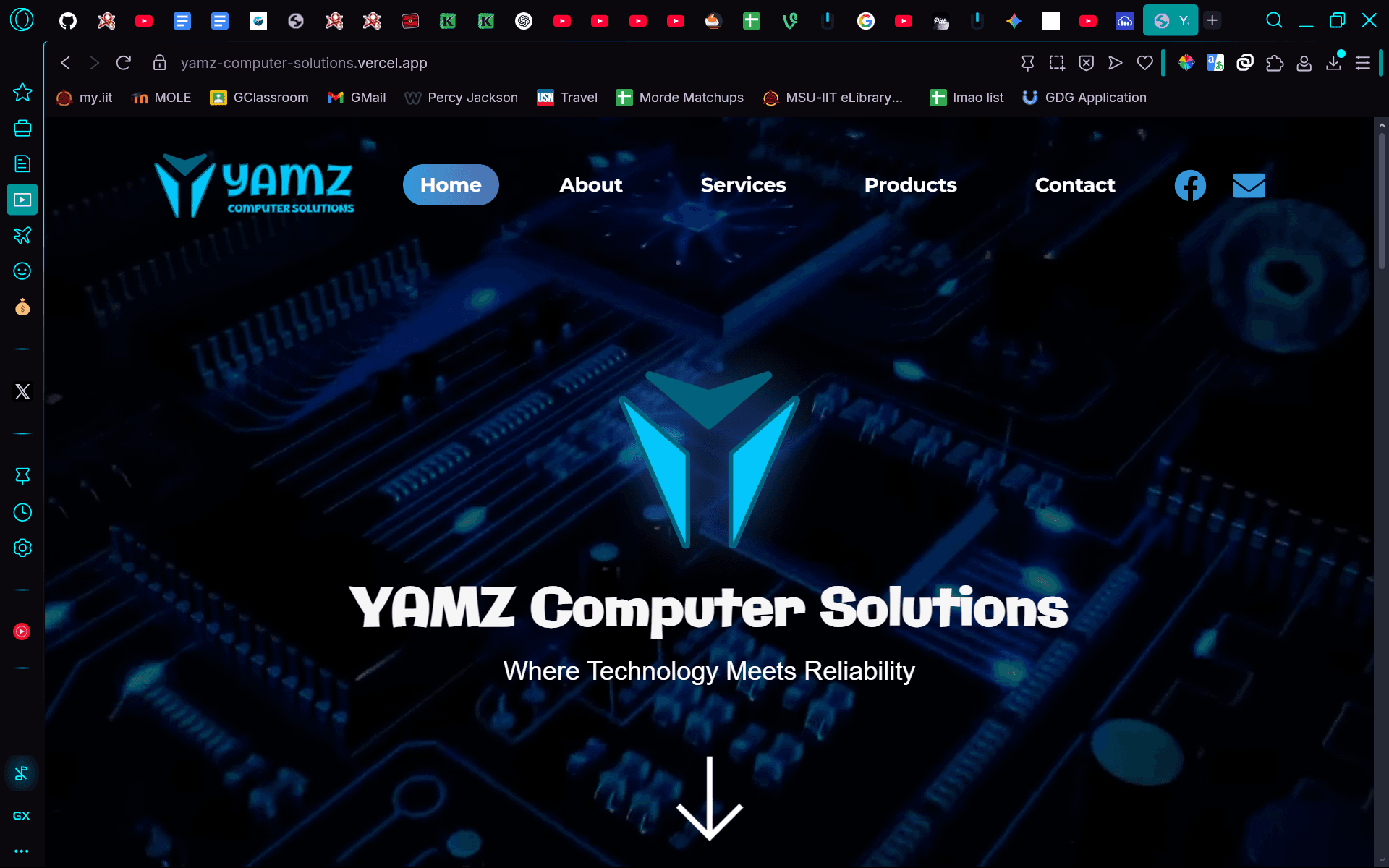 Yamz Computer Solutions Landing Page Image 1
