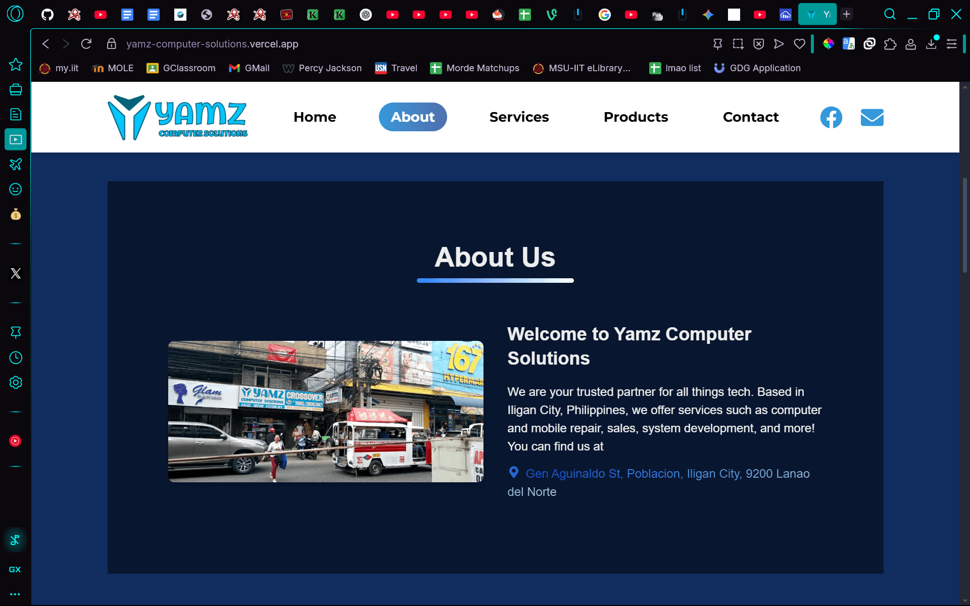 Yamz Computer Solutions Landing Page Image 2
